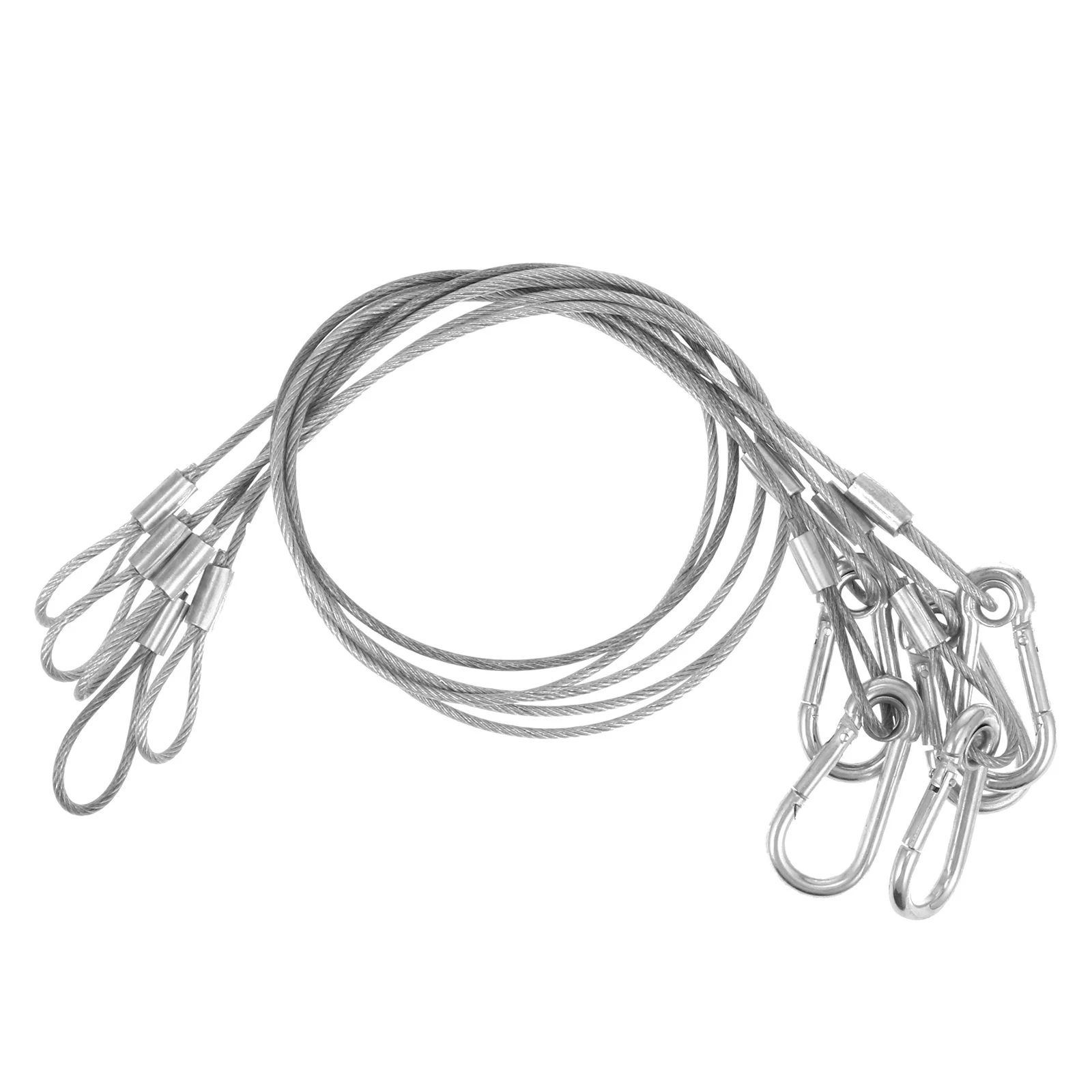 5Pcs Safety Rope Stage Light Protective Cable Stainless Steel Wire Rope Load Duty Safety Light Accessories
