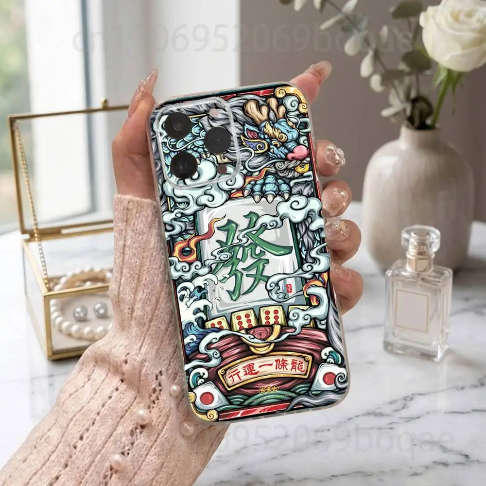Wealth rolls in Phone Case For iPhone17,16,15,14,13,12,11,XR,Pro,Max,Plus,mini,Transparent Soft Cover
