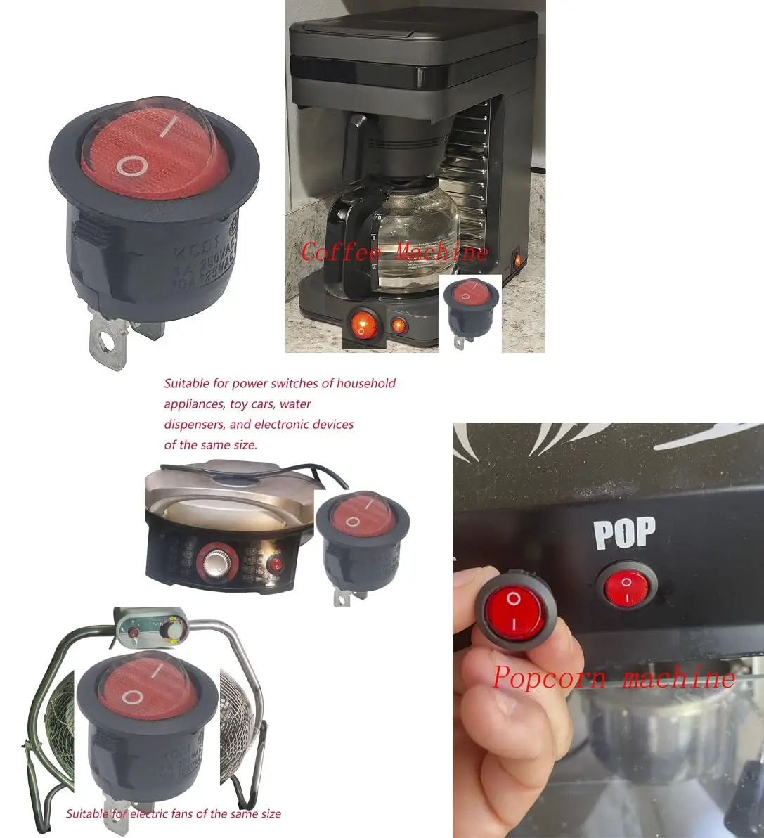 20PCS Led Dot Light 12V Car Auto Boat Round Rocker ON/OFF Toggle SPST Switch Mini Round Button Toggle Light Rocker Switch image 6