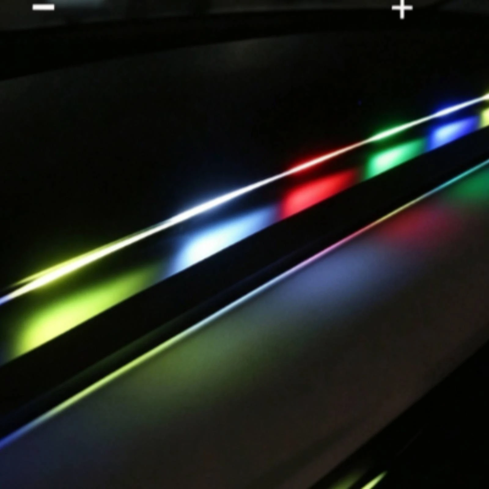 6 Pieces Acrylic Interior Car LED Lights Ultrathin Acrylic Light Strips Dashboard Light Kit with Handheld Controller Concealed