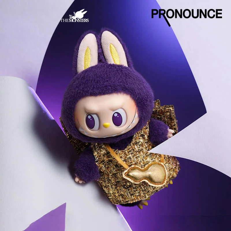 Labubu X Pronounce Wings Of Fortune Vinyl Doll Cute Labubu Hanging Card Trend Decoration Toys Gift Children Christmas Presents