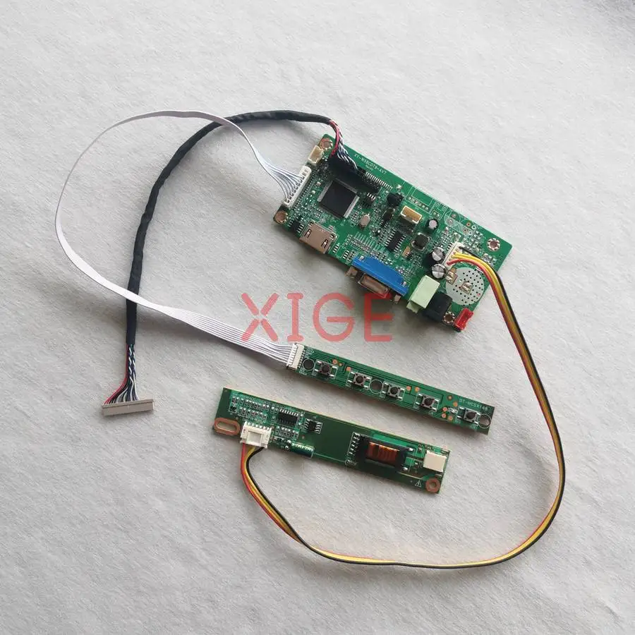 

LCD Matrix Panel Controller Drive Board Fit HT13X13 D291207 L133X2 LT133XB 1-CCFL HDMI+VGA LVDS 20-Pin 1024x768 1024*768 Kit DIY