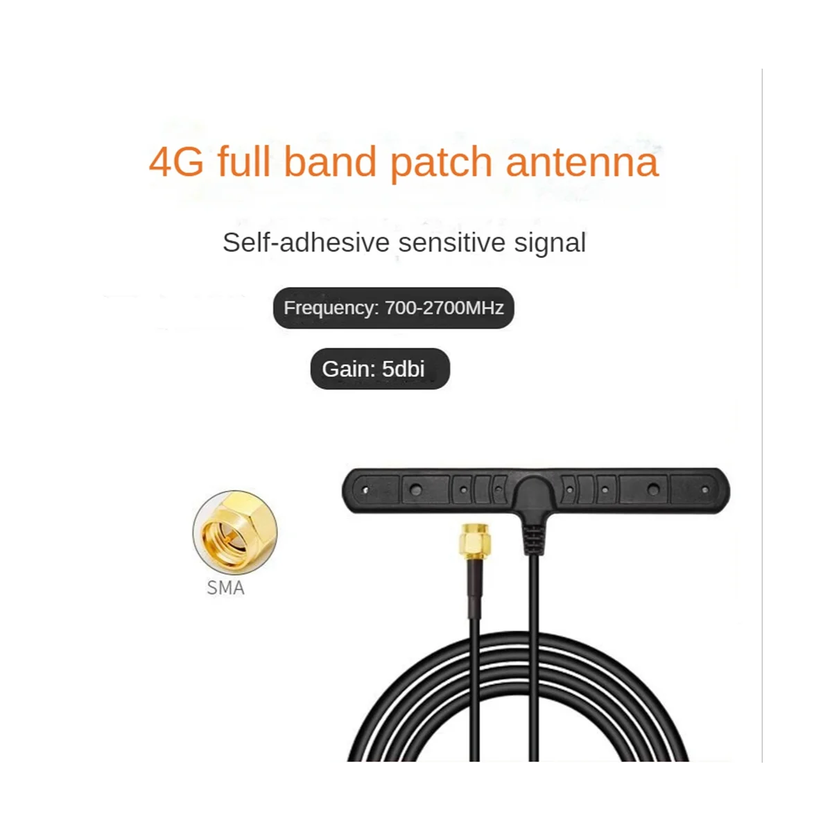 4G Full-Band Patch Antenna 5Dbi Mobile Phone Car Omni Signal Booster WCDMA DTU GSM GPRS Network Amplifier SMA Male