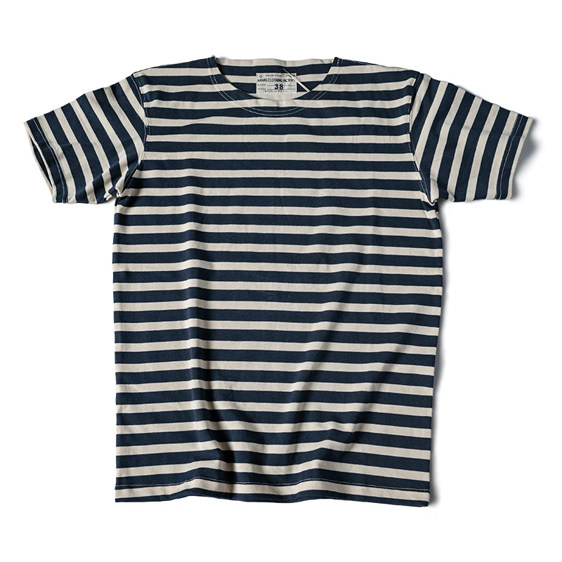 Bronson Breton Striped Short Sleeved T-Shirt Men Retro French Sailor Tee Shirts