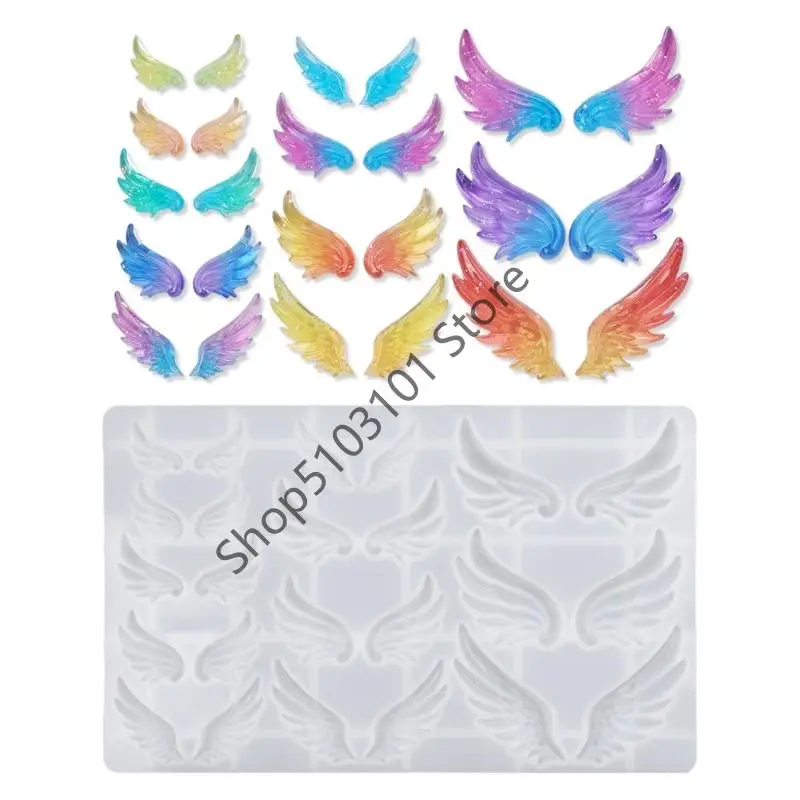 

X6HE многофункциональная форма в виде крыльев ангела для изготовления ювелирных изделий из смолы, подвесок, серег, брелоков, с