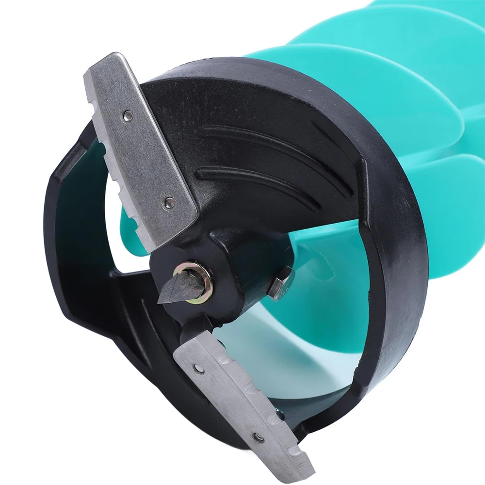 

Шнек для ледяной дрели, 2 стальные лезвия, ударопрочный шнек для электрической дрели, 6 дюймов, вращающийся диаметр 30 дюймов, длина для зимней рыбалки