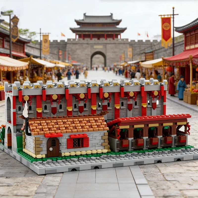 940-teiliges City Street Red Faction Cottage MOC Anpassbares Modulares Baustein-Set Beliebtes Kinder-Design DIY Spielzeug Weihnachtsgeschenk