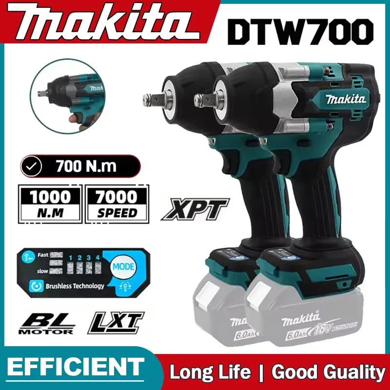 

Электрический гаечный ключ Makita DTW700, бесщеточный многофункциональный перезаряжаемый литиевый аккумулятор, авторемонт, ударный гайковерт с высоким крутящим моментом