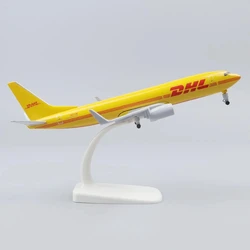 20cm 1:400 Scale Metal Airplane Model  DHL B737 Airlines Metal Aircraft Replica Alloy Material Aviation Mold Gift Series