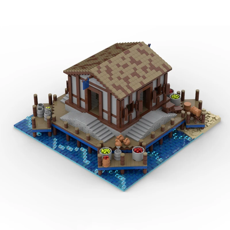 MOC building blocks toy Medieval Dock model 2771pcs Creative holiday gift for all architecture lovers