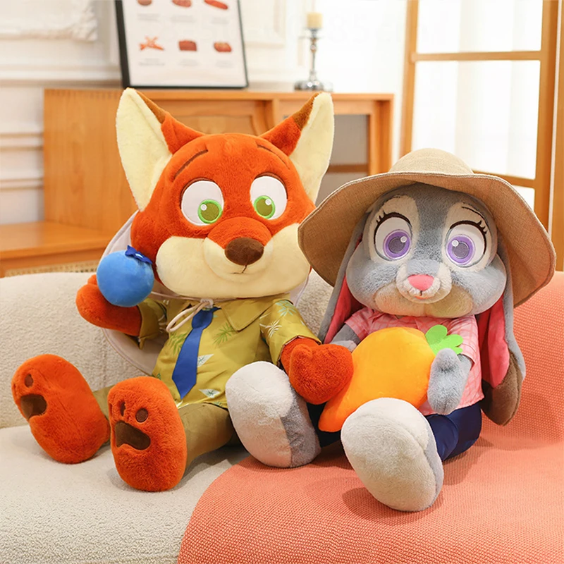 ぬいぐるみキツネにニッコウキスゲを抱かれたニックのおもちゃ、ぬいぐるみ枕人形、子供の誕生日、クリスマスギフト、男の子、女の子向け、柔らかく抱き心地の良いプレゼント