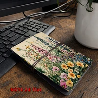 Retro Garden Wild Flower Notebook Colorful Botanical Art Print Journal Portable Notepad Office School Supplies Birthday Gift 4