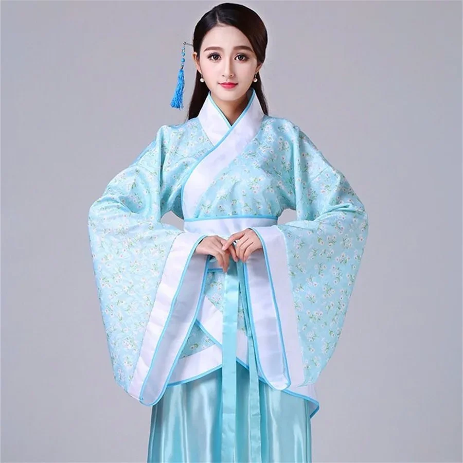 

Chinese Ancient Clothes Hanfu Dress For Women Girl Halloween Party Carnival Cosplay Performance Han Fu Dress Daily Suit