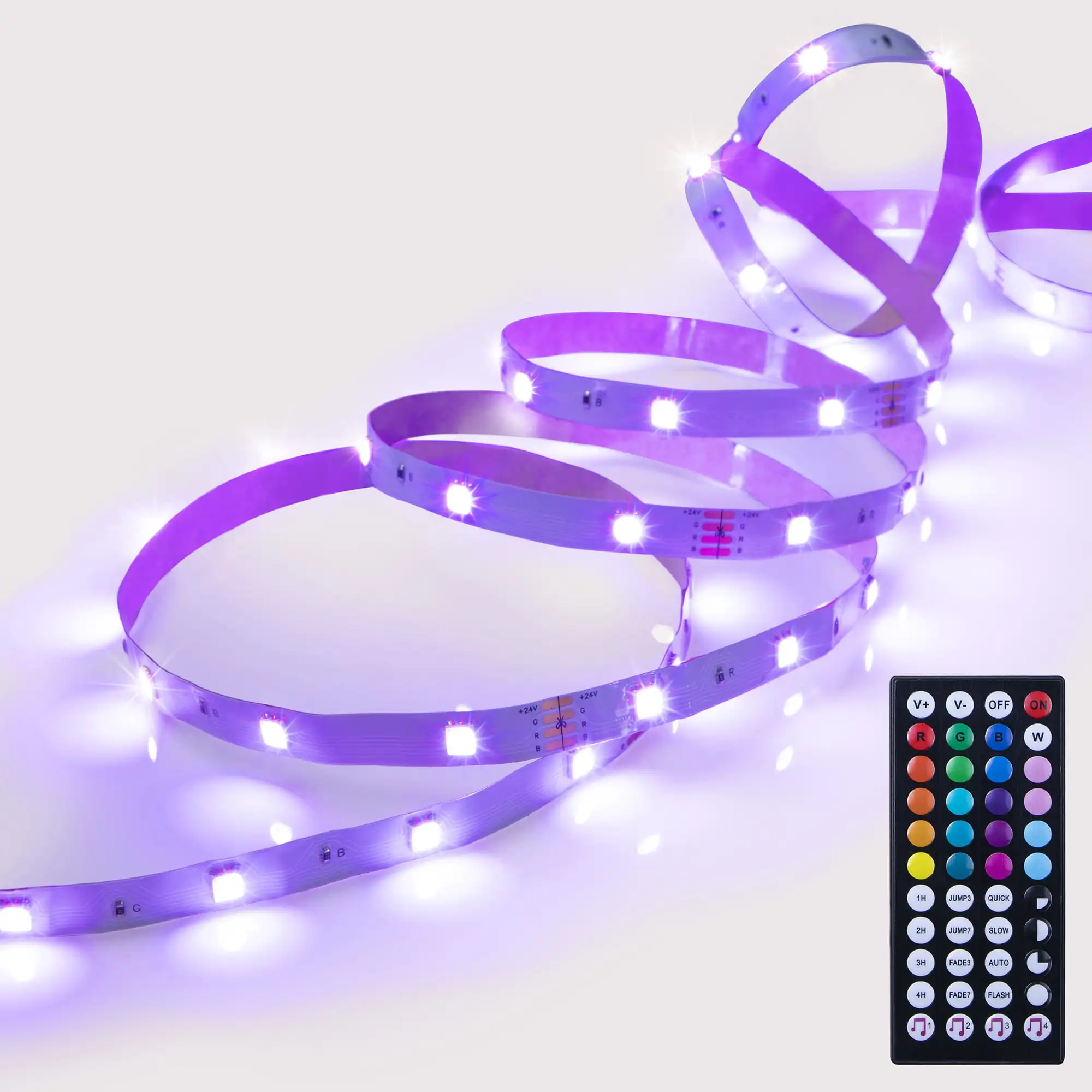 LED Light Strip with Sound Reactive Technology, 65'