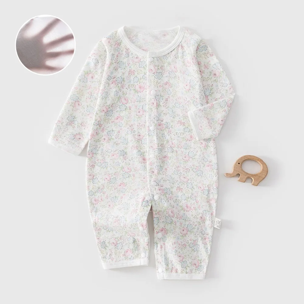 AYNIGIELL 0-18M Cute Baby Girls' Onesie Summer High-quality Baby Clothes Cartoon Pattern Thin Pure Cotton  Boy Baby Jumpsuit