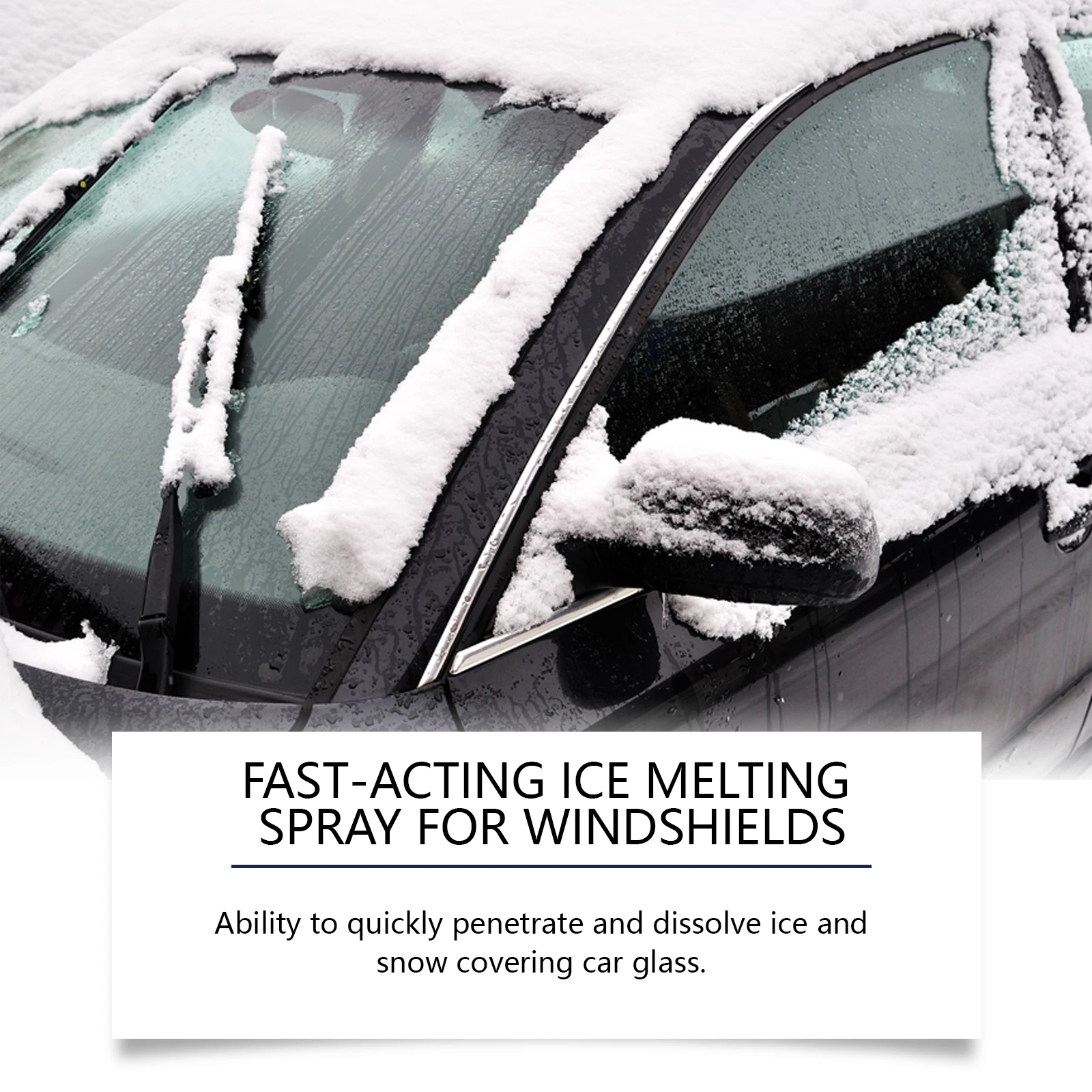 رذاذ مضاد للثلج 100 مل لزجاج السيارة مزيل الصقيع السريع مع مثبط التآكل يعمل في الطقس البارد القصوى للقيادة الآمنة في الشتاء #4