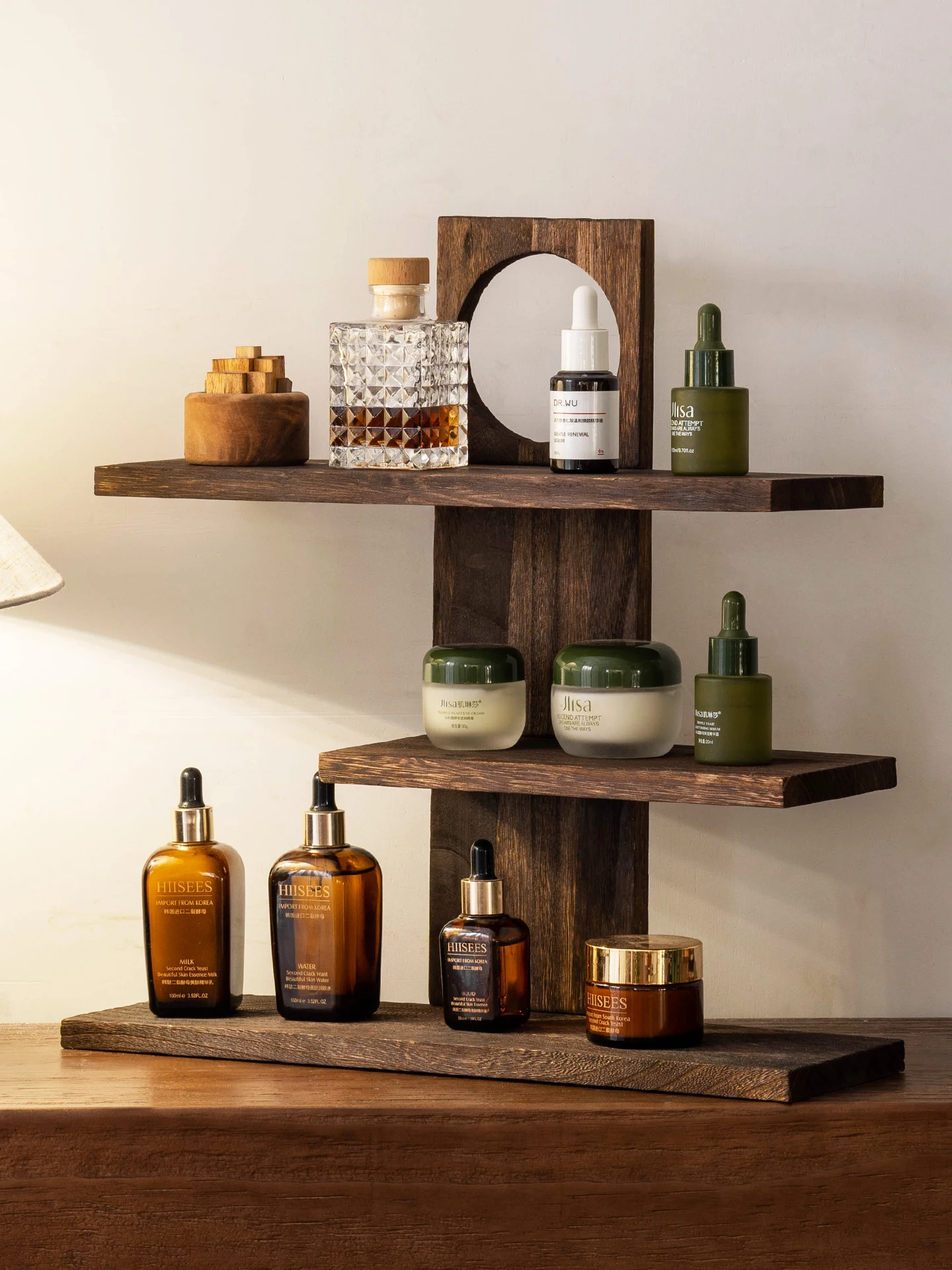 Schreibtisch-Organizer aus Holz, Ra, Bürobedarf, Kaffeetassen-Aufbewahrung, Elfen, rustikal, Landhausstil, Heimdisplay, Ra, nicht anpassbar