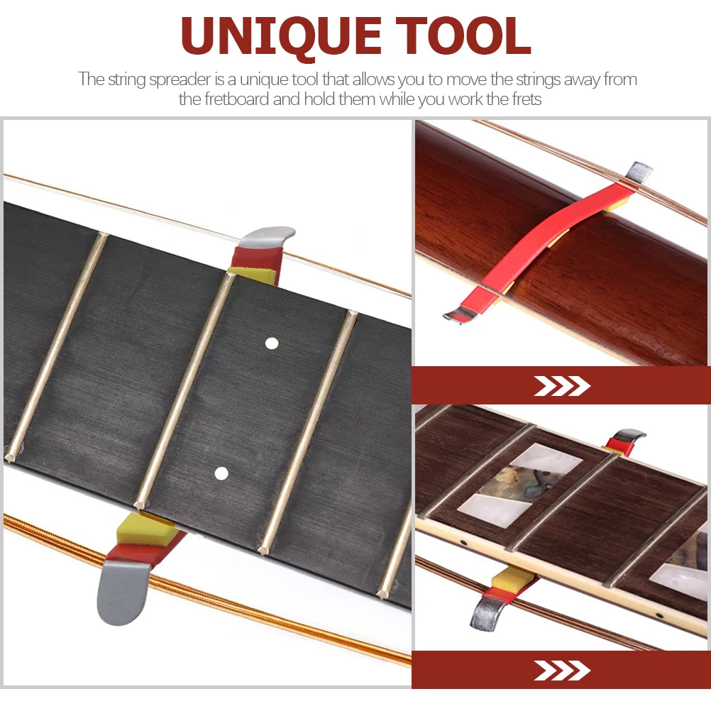 

2Pcs Guitar String Spreader Stainless Steel Sponge Pads Fretboard Maintenance Tool for Electric Acoustic Bass Ukulele Luthier