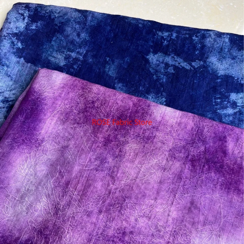 1 Meter Classic Silk Dyed Jacquard Fabric Spring Summer Dress Cheongsam Hanfu Handmade Sewing Fabric