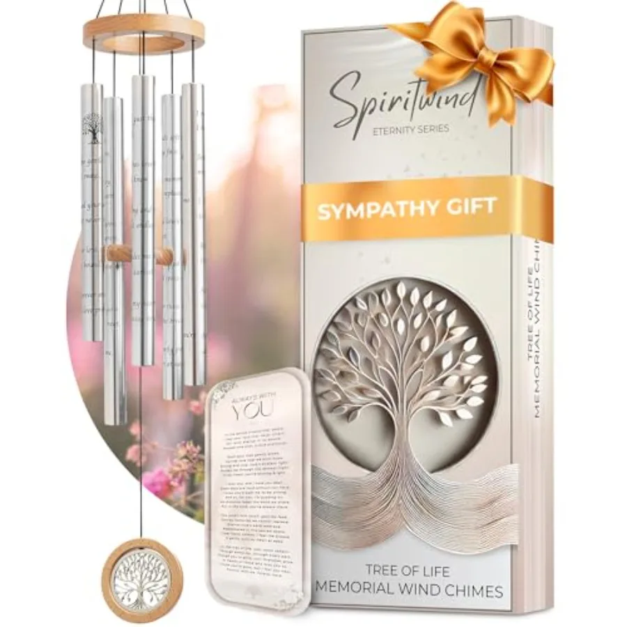 

Tree of Life Memorial Wind Chimes for Loss of Loved One Beautifully Packaged Memory Tree Windchimes in Memory of a Loved One Sy