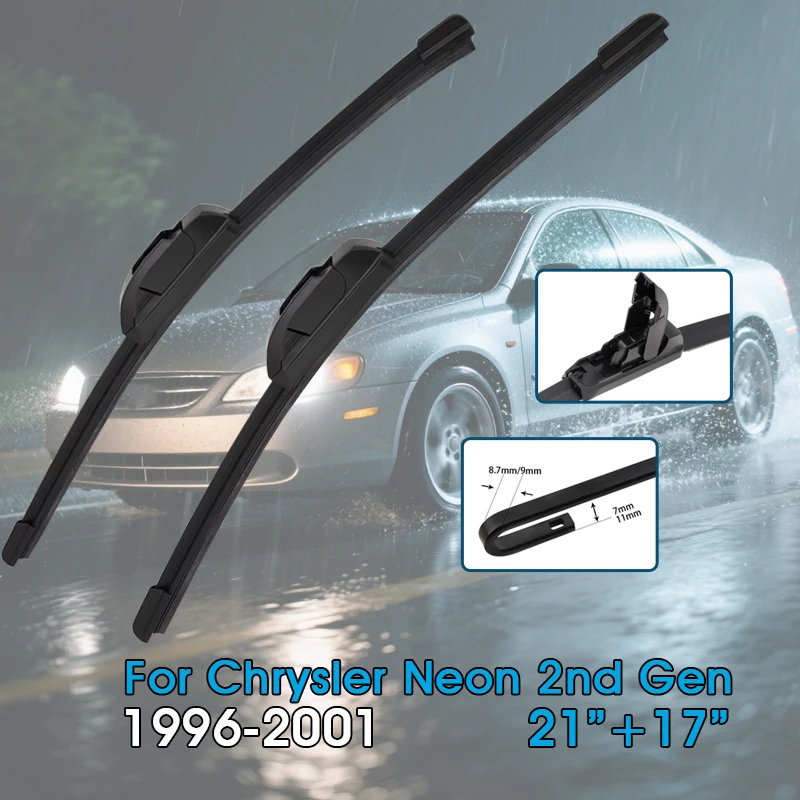 

Автомобильные щетки стеклоочистителя 21 "+ 17" для Chrysler Neon 2-го поколения 1996-2001, лобовое стекло, щетки переднего окна, автомобильные аксессуары