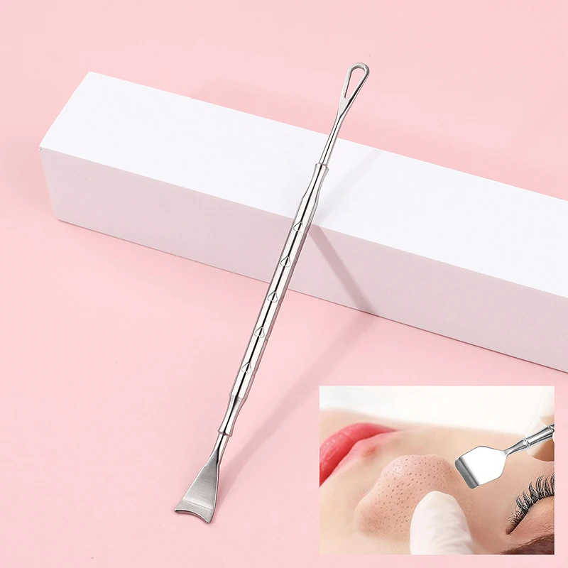 검은 점 여드름 블랙헤드 리무버 도구 바늘, 짜기 여드름 도구 스푼, 얼굴 청소 코메돈 추출기 모공 클리너
