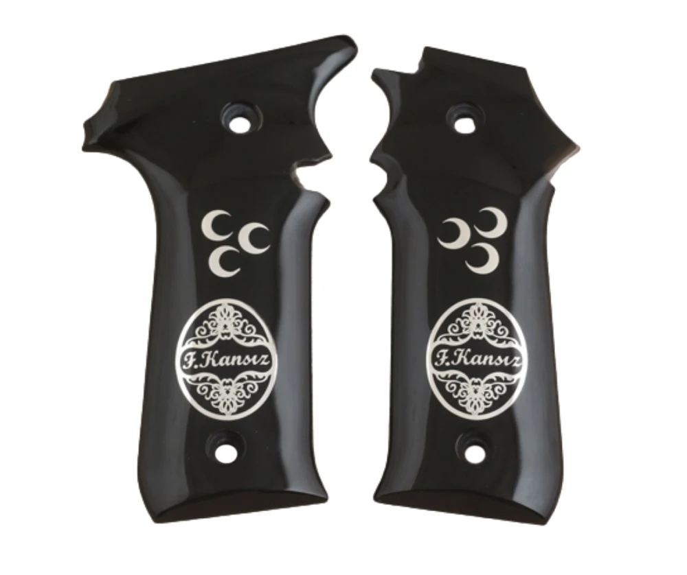 KSD Brand LLama 1911 Style Compatible Black Acrylic Grips