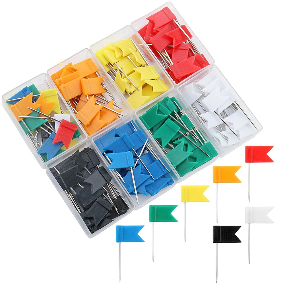 

Map Flag Push Pins Premium Colored Tacks for World Europe USA Travel Maps Bulletin Board Cork Marking Geography Lovers Gift