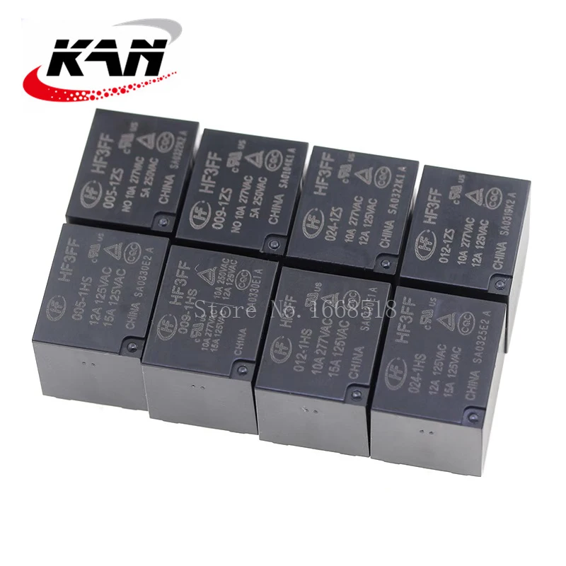 Free shipping 50pcs relay JQC-3FF-005-1HS JQC-3FF-012-1HS JQC-3FF-024-1HS 5VDC 12VDC 24VDC 15A 125VAC 4PIN Original New