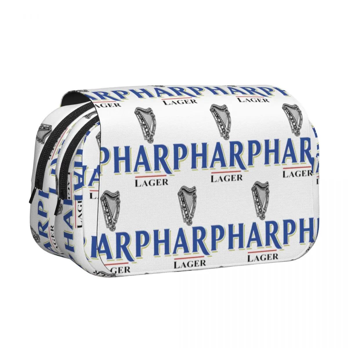 Harp By Guins Pencil Case Pencil Pouch Hard Shell Leather Large Storage Pen Box Pencil Bag for Boy Girl Gifts