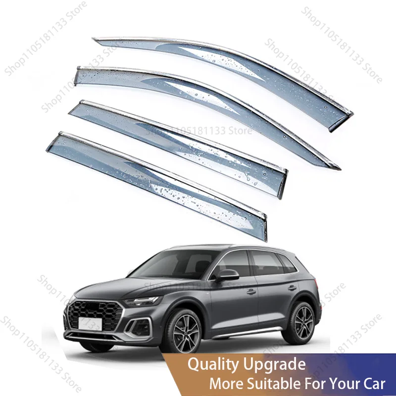 For Audi Q7 2016 2018 2019 2020 2021 2022 2023 Window Weather Shields Rain Guards Sun Visor