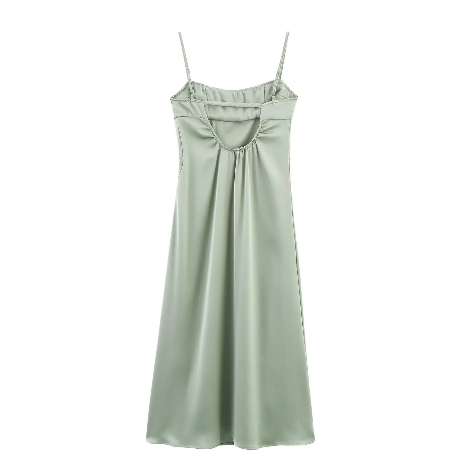 Vestido E de Seda Satin para Mulheres JNLEAOG, Novo Estilo de Primavera, Design de Moda Íntima, Casual de Verão com Ci...