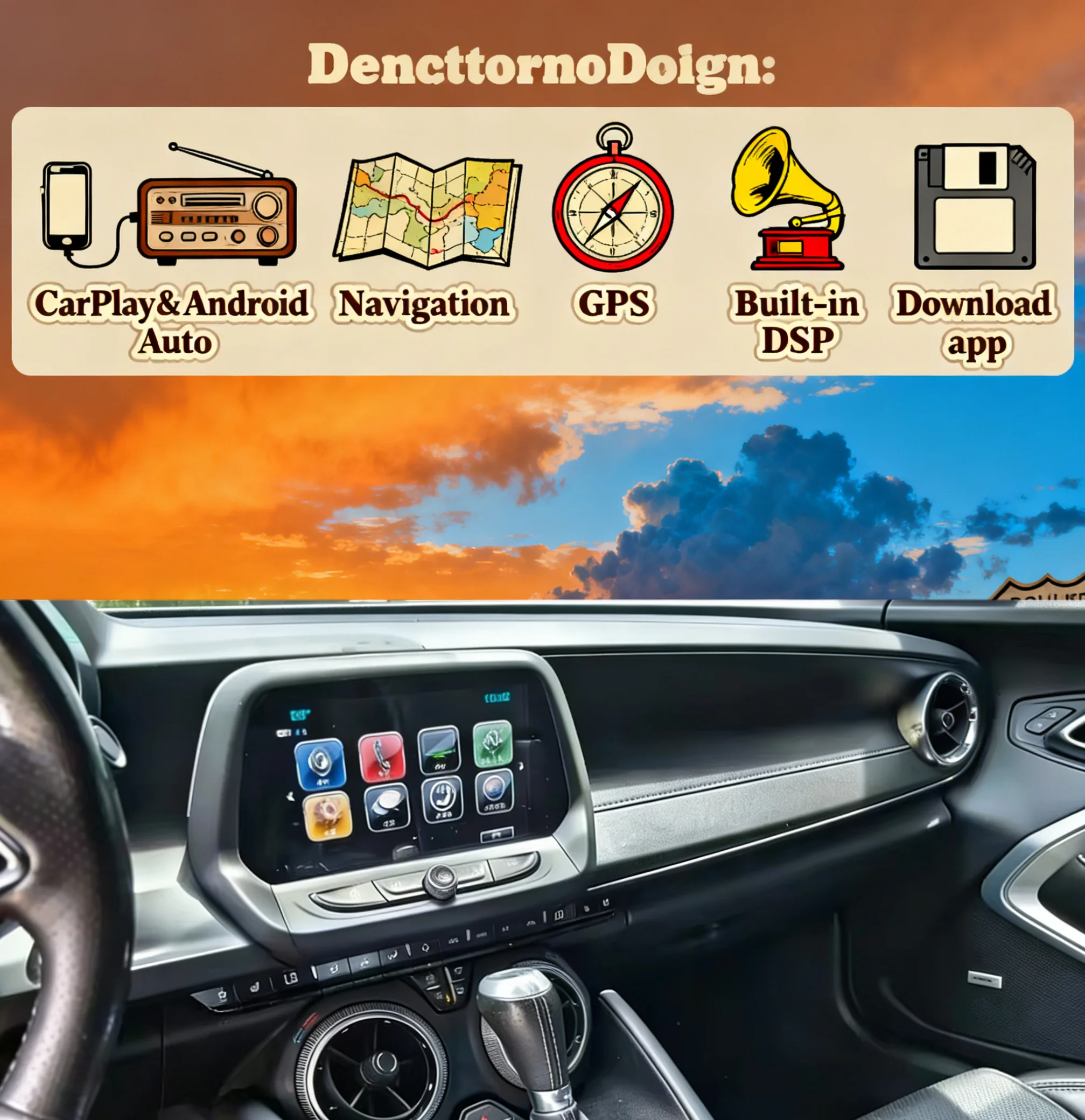 

Для Chevrolet Camaro 2017-2021 1280*720 IPS 8-дюймовый 360-градусный экран с Carplay, 8G+256G, Android 14, автомобильный DVD-плеер, мультимедиа, GPS, стерео, автомагнитола