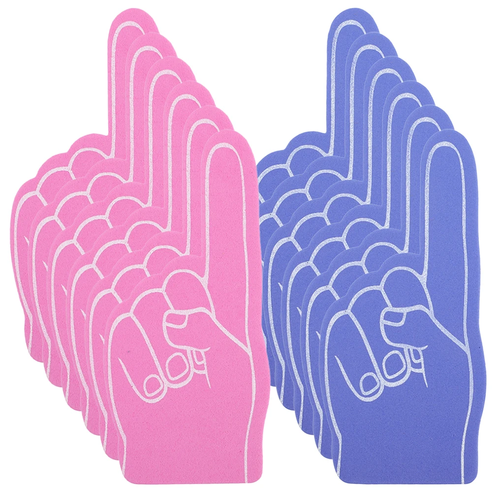 12pcs Foam Sports EVA Cheer Pointer Finger For Hands Props Blue Green Foam Fingers Yellow Red Giant Hands