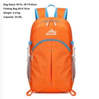 20-35L Large Capacity Mountaineering Packable Backpack Foldable Lightweight Outdoor Folding Handy Bag Waterproof Ultralight
