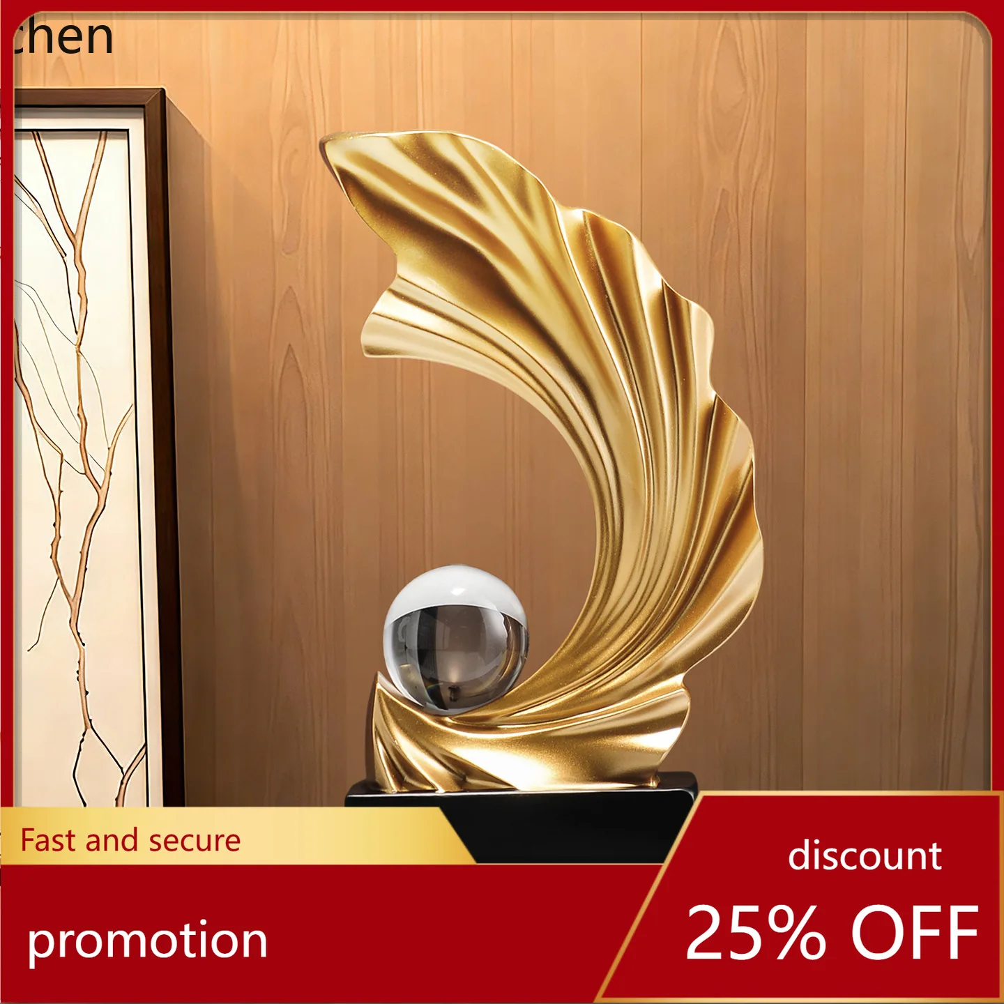 

Zml feng shui water rises quicksand painting ornament classy living room tv cabinet wine cabinet