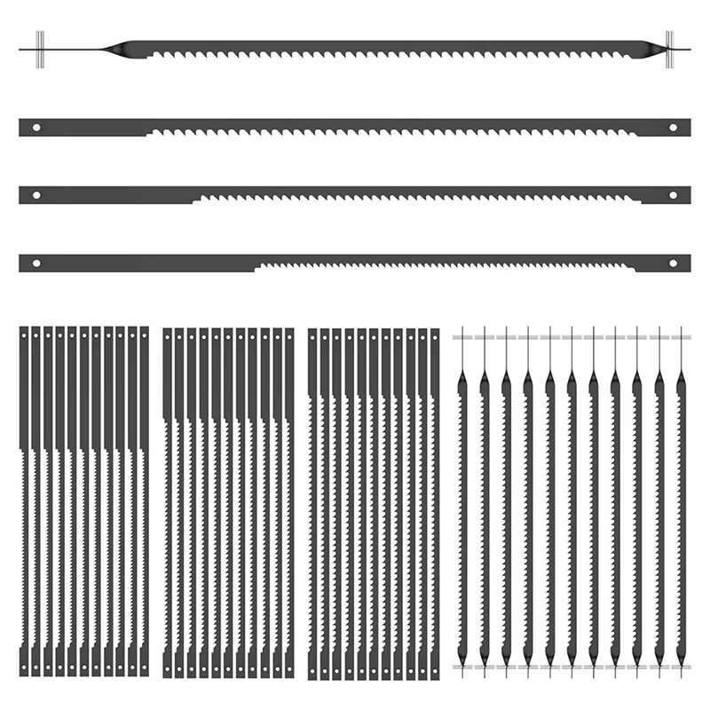 

4Inch Scroll Saw Blades, 48PCS Pin End Scroll Saw Blade Replacement For MS20, High Carbon Steel Saw Blade 15/18/24TPI Durable