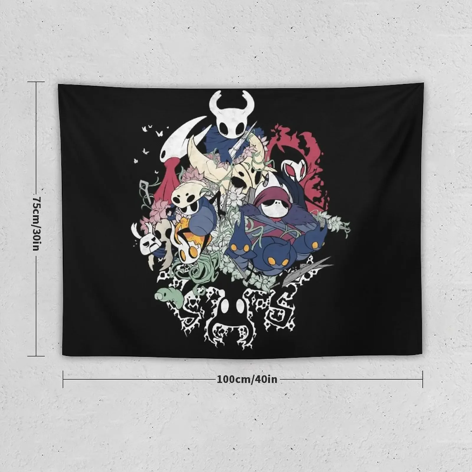 Hollow Crew shirt, hollow knight, hollow knight , gaming, team cherry, hornet, hornet Tapestry Room Aesthetic Decor Tapestry