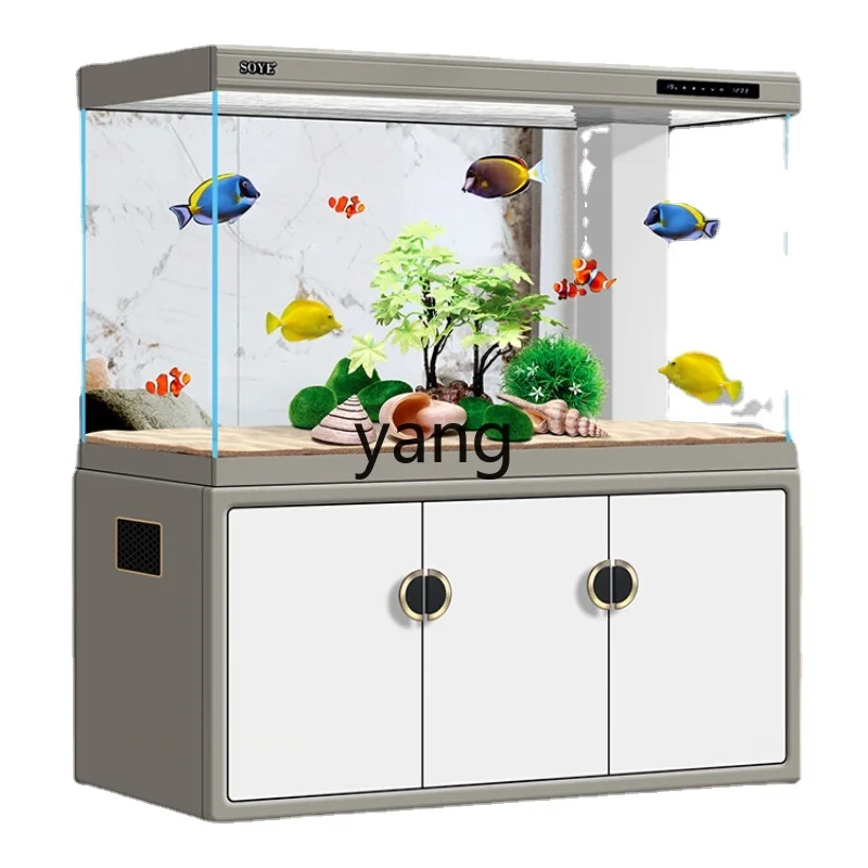 

LMM Living Room Super White Ecological Bottom Filter Floor Household Large Intelligent Partition Aquarium