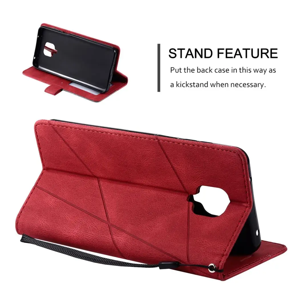 Flip Wallet Case For Xiaomi Redmi Note 10 9 9S 8 8T 7 Pro Red MI 7 8 7A 9 9A 9C 10T Lite POCO X3 M3 Bussiness Funda Stand Cover