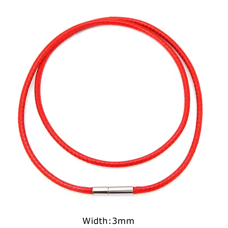 Black Genuine Leather Rope Necklace With Clasp Cord Chain Line String For DIY Pendant Jewelry Making Accessories Supplies Men - Image 23