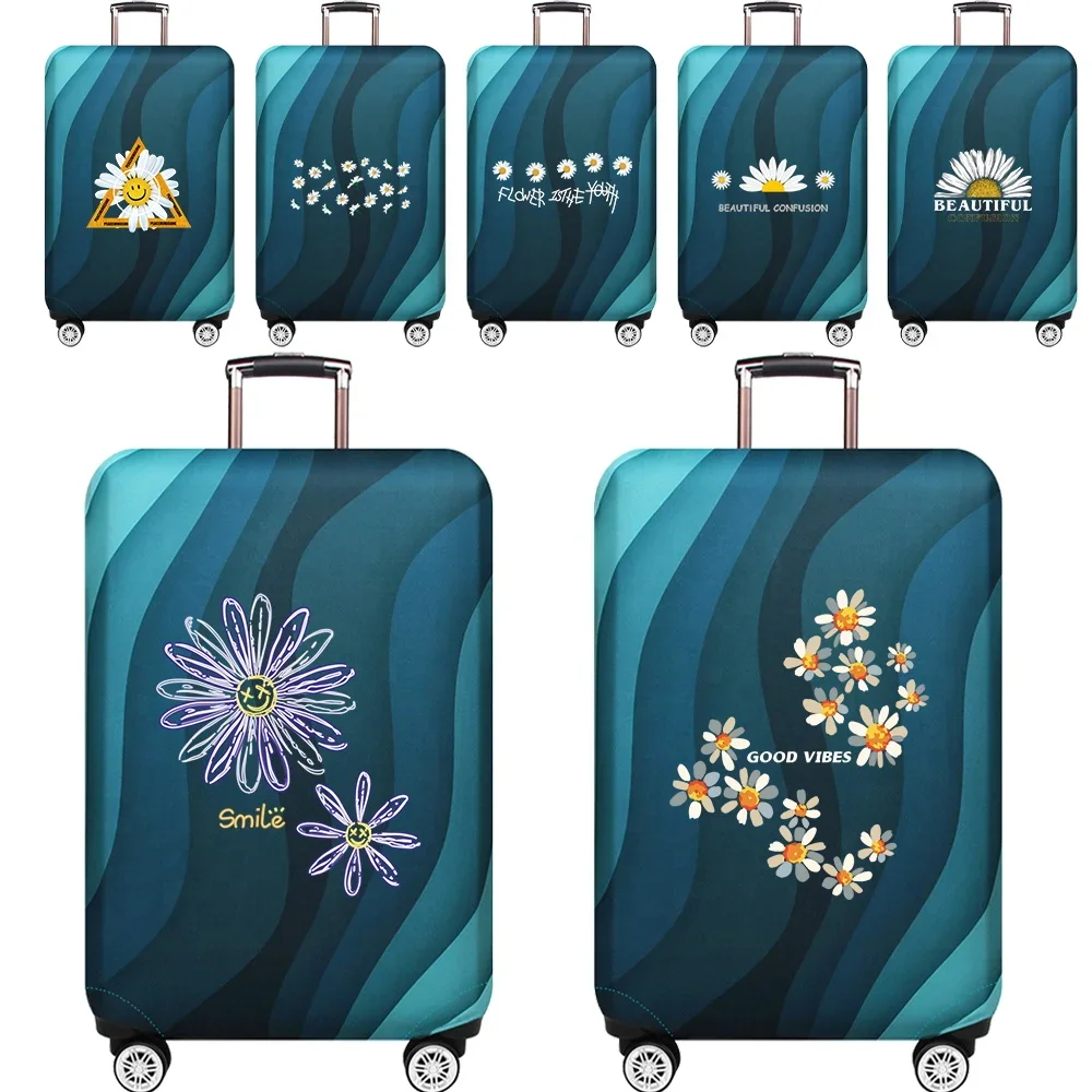 Portable Stretch Fabric Luggage Protective Cover Simplicity Dust Cover Anti-Scratch Protective Daisy Series Travel Accessories