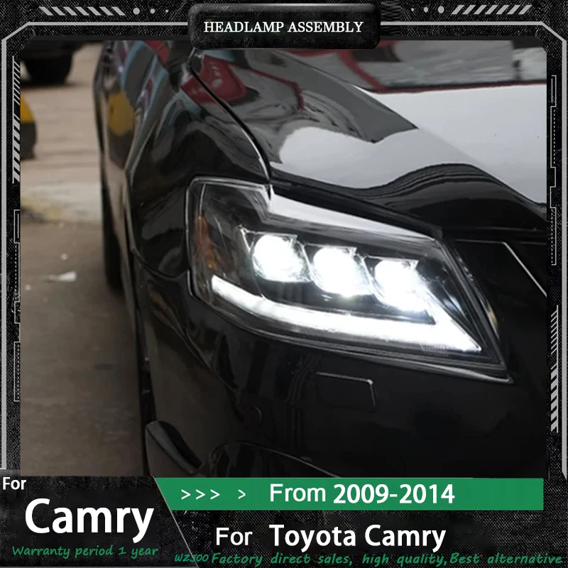 Car Headlights For Toyota Camry 2009-2014 Lexus style full LED Headlamp Assembly High Configure Projector Lens Accessories Kit