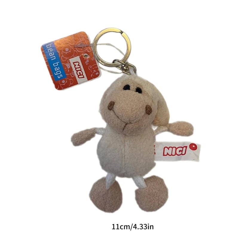 Cartoon Plush Lamb Keychains Pendant Car Keyring Backpack Bag Charm Jewelry