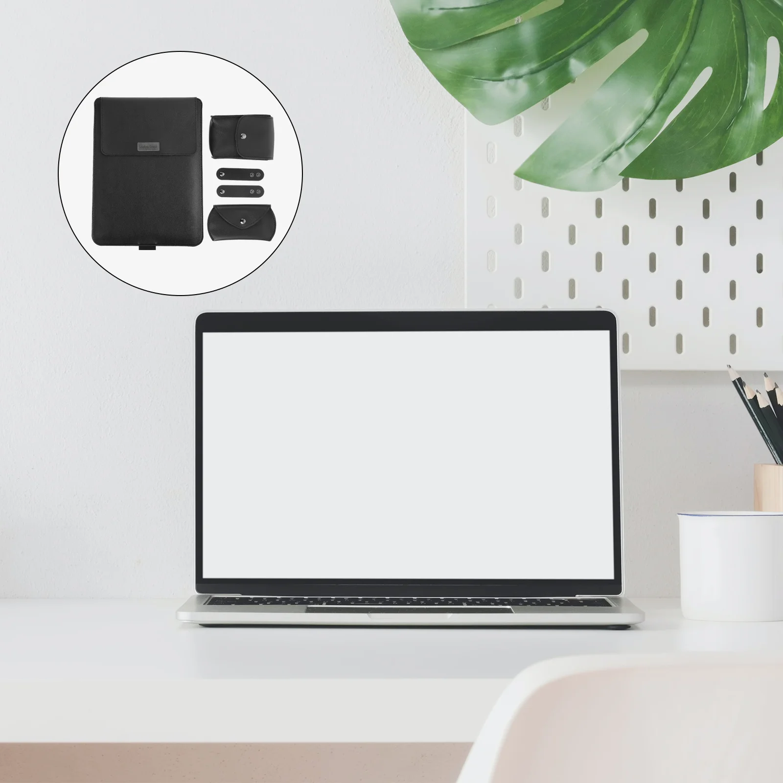 

1Set Laptop Bracket Sleeve Portable Lightweight Case with Stand for Business People Easy Carry Storage Laptop Bracket Sleeve