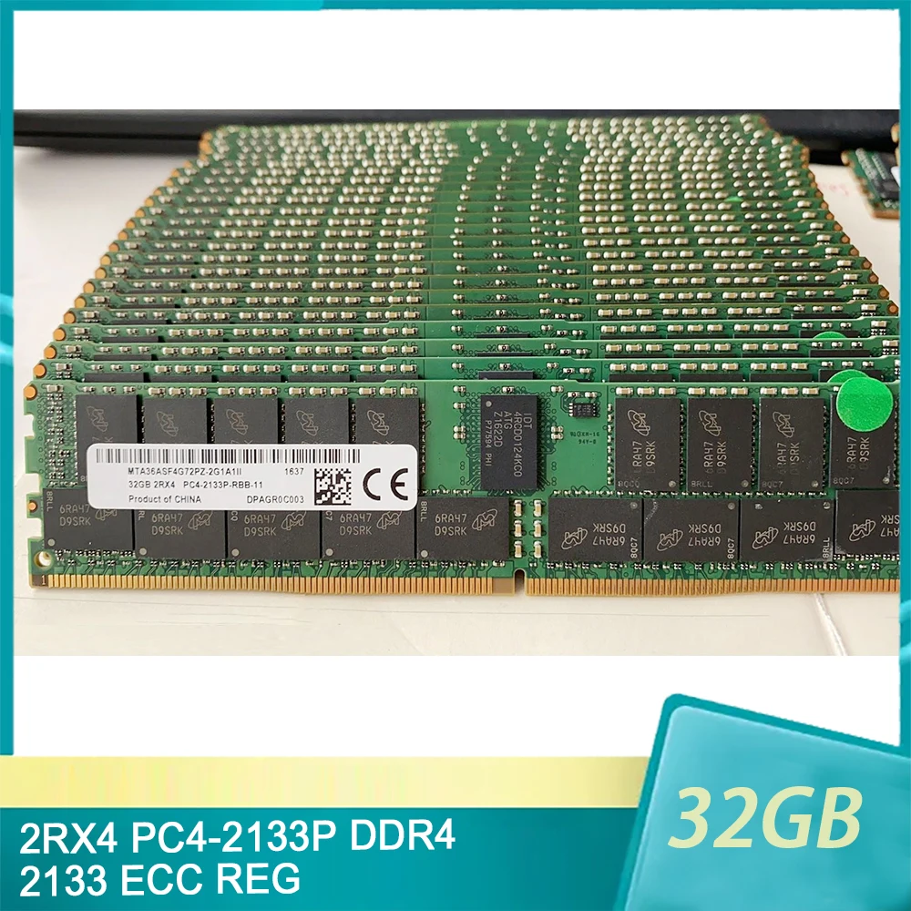 

1Pcs 32G 32GB For MT Memory 2RX4 PC4-2133P DDR4 2133 ECC REG RAM