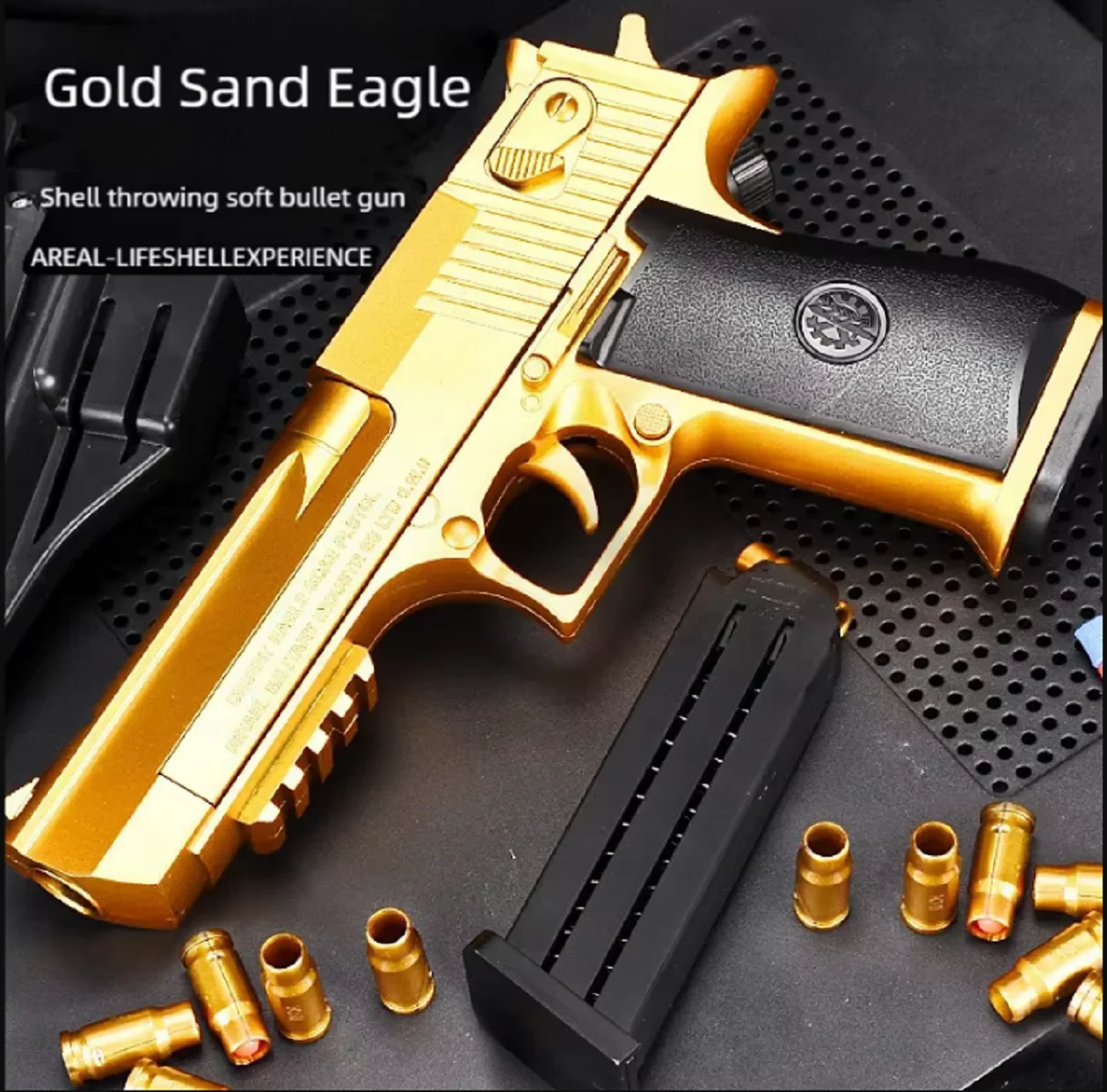 مسدس لعبة خارجي؛ نسر صحراوي ذهبي؛ مسدس تحميل زنبركي؛ مسدس تقليد لعبة الأطفال.