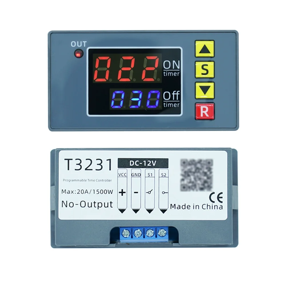 12V24V AC110V220V Time Delay Relay Module, Delayed Power-On, Power-Off, Cyclic Timing Control Switch 1-999S Delay Timer