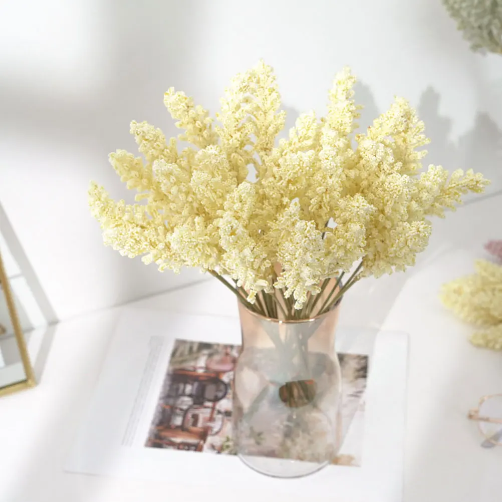 

12Pcs Artificial Corn Ears Flower Fake Plant Realistic Faux Wheat Stalks Decoration for Wedding Party Home Photography Prop