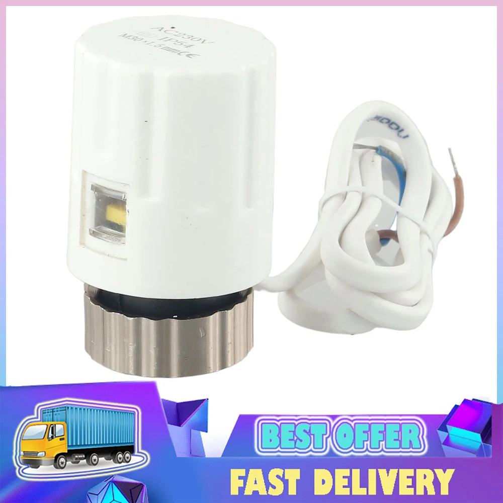 AC230V Visual Electric Thermal Actuator Floor Heating Radiator Valve Electrothermal Actuator Normally Closed/Open